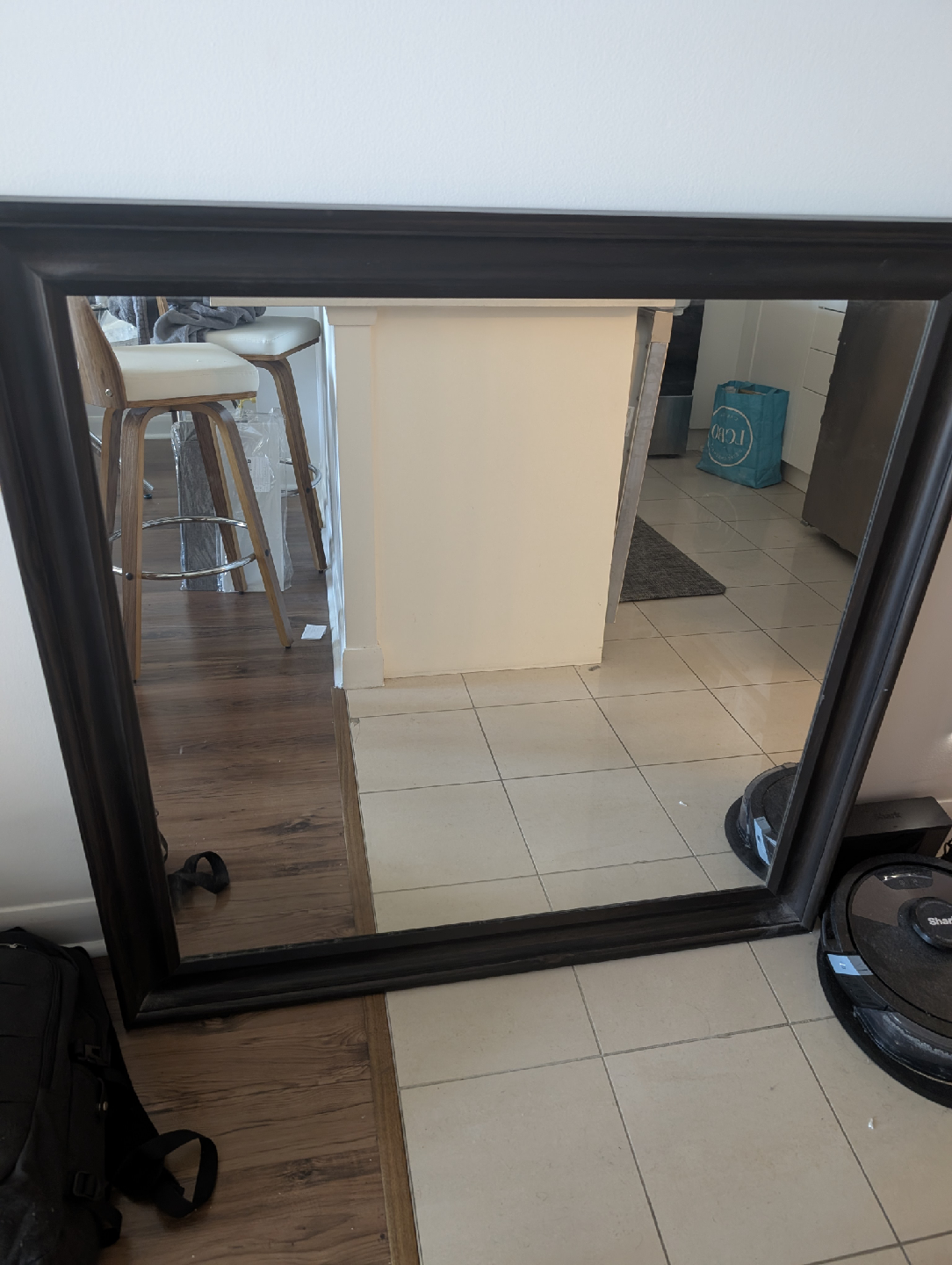 Framed Dark Brown Mirror - photo 2