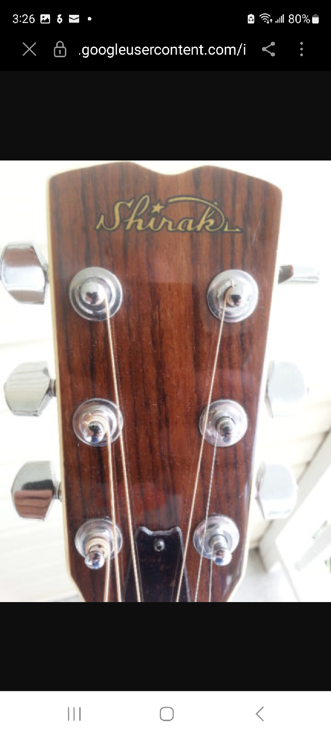 Shiraki Acoustic Guitar - Carved Design - photo 2