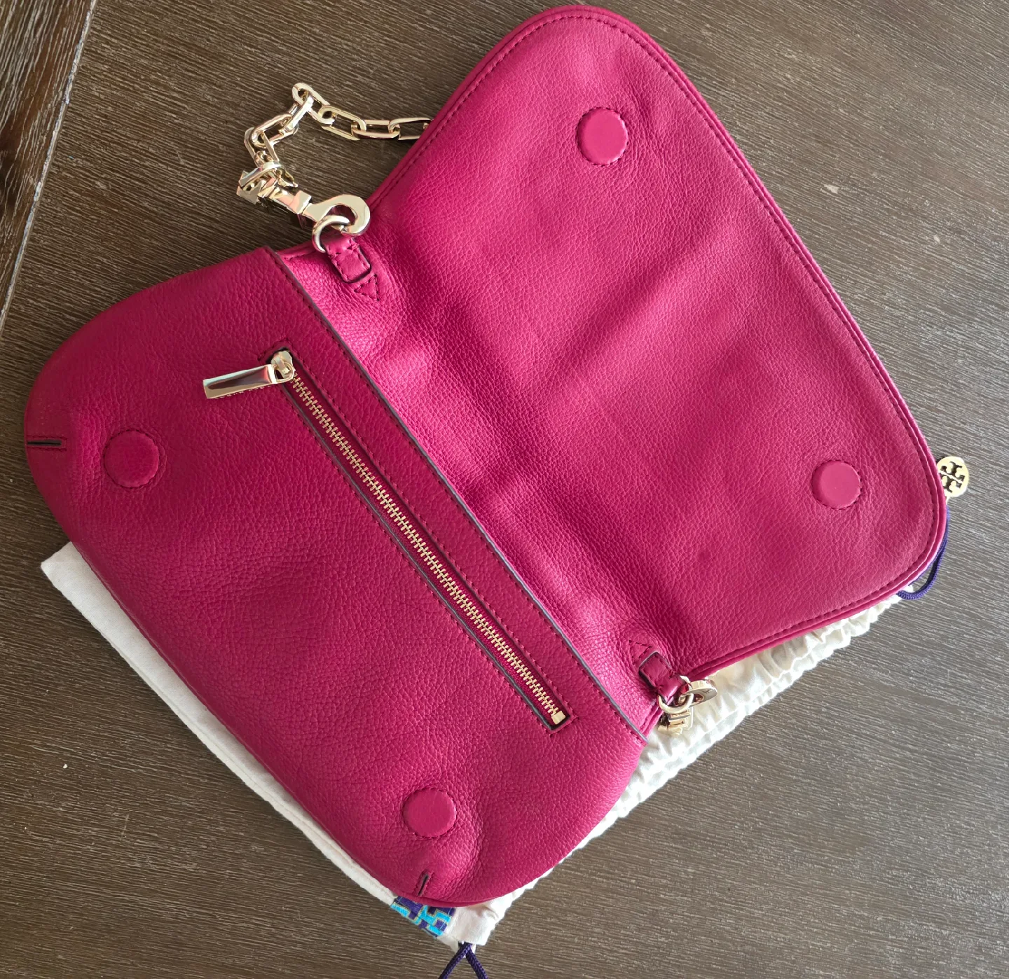 Tory Burch Pink Leather Crossbody Bag image indicator(3)