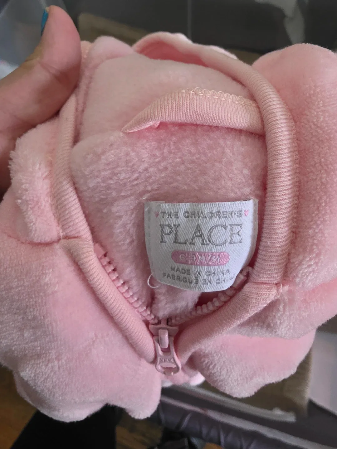 Children's Place Pink Fleece Onesie image indicator(2)