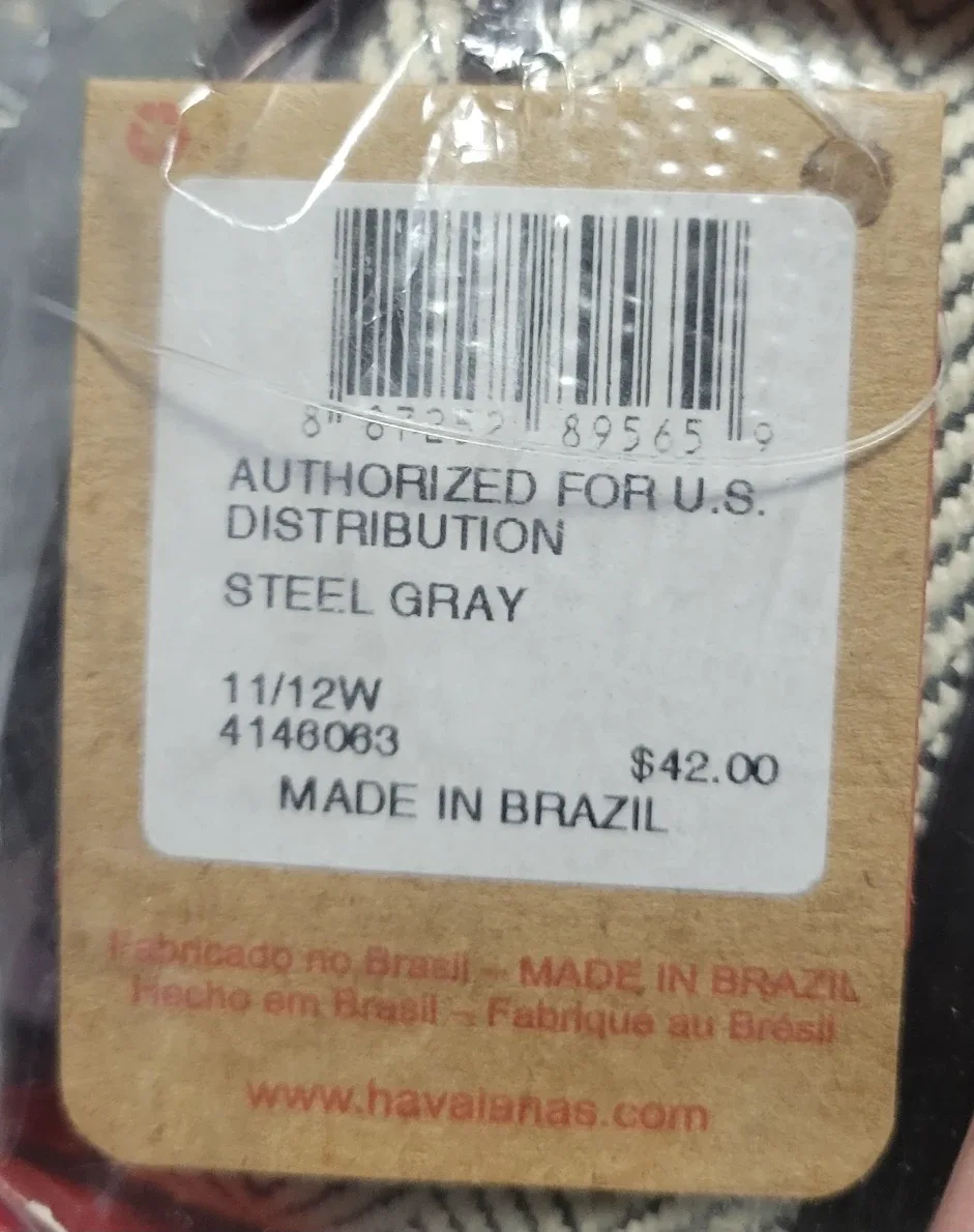 Havaianas Steel Gray Slides - Size 11/12W - New image indicator(5)