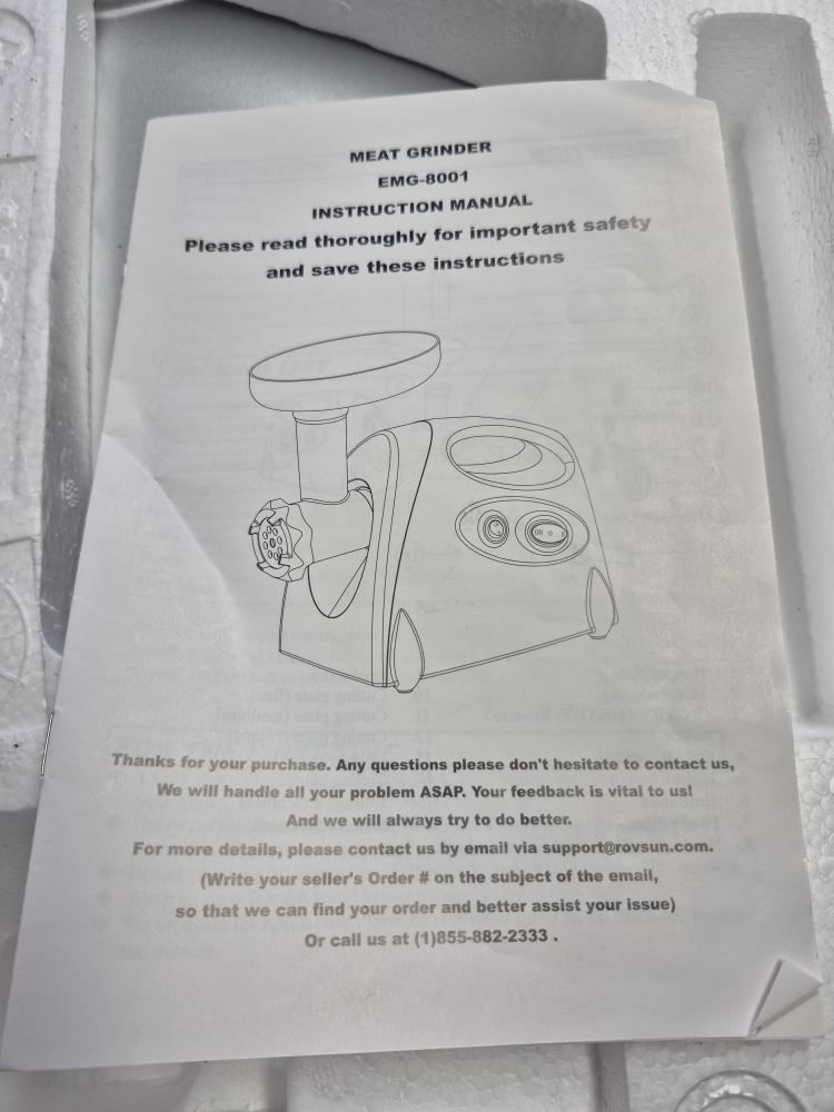 Meat Grinder EMG-8001 - photo 2