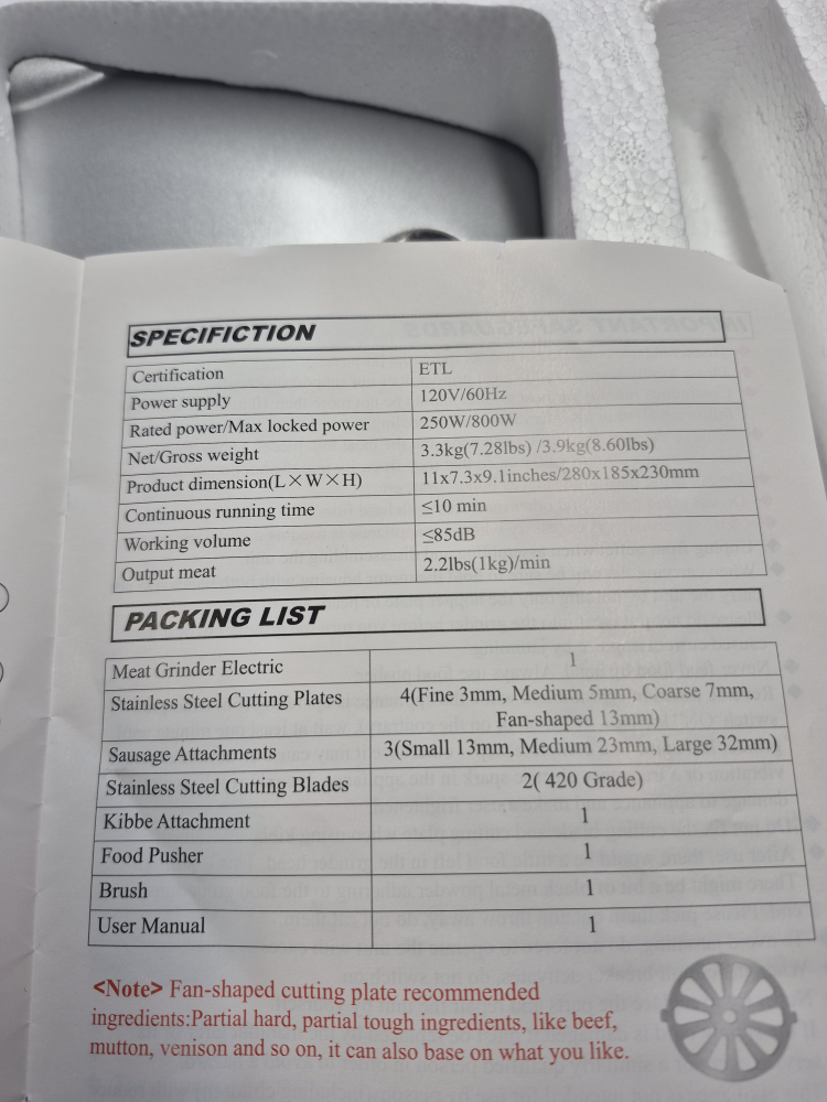 Meat Grinder EMG-8001 - photo 3