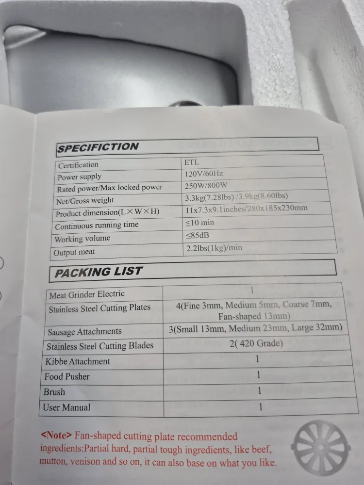 Meat Grinder EMG-8001 image indicator(3)