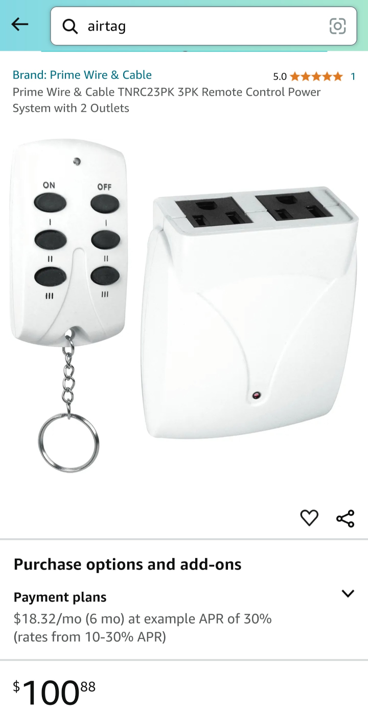 Prime Indoor/Outdoor Remote Control Outlet w/Transmitter - photo 3