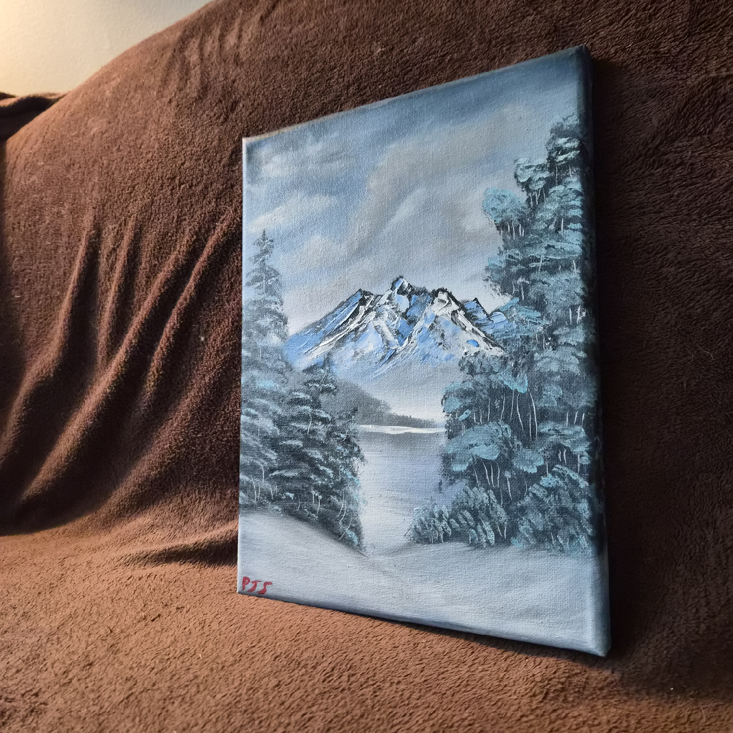 Mountain and Trees Painting Bob Ross Inspired. - photo 4