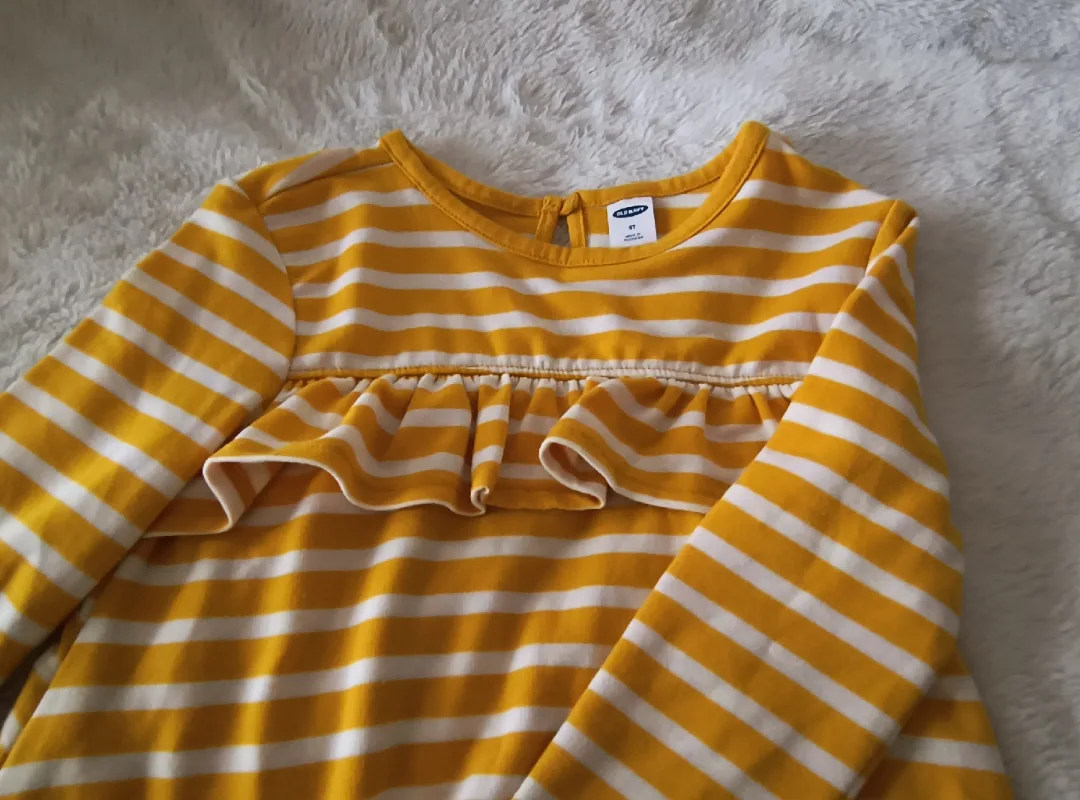 Old Navy Yellow Striped Dress, Size 5T image indicator(6)