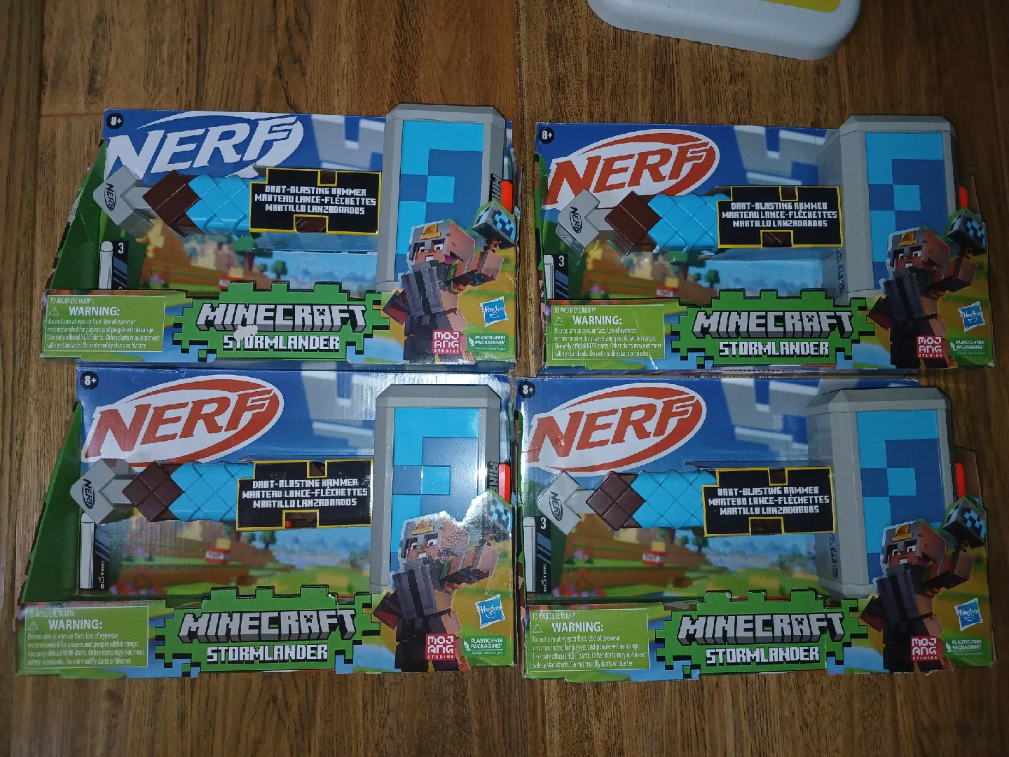 4x New NERF Minecraft Stormlander Dart-Blasting Hammer