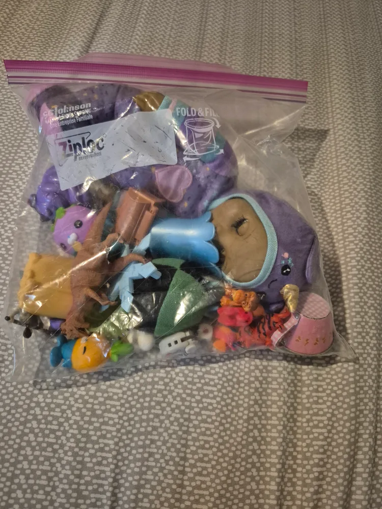 Bag of assorted toys