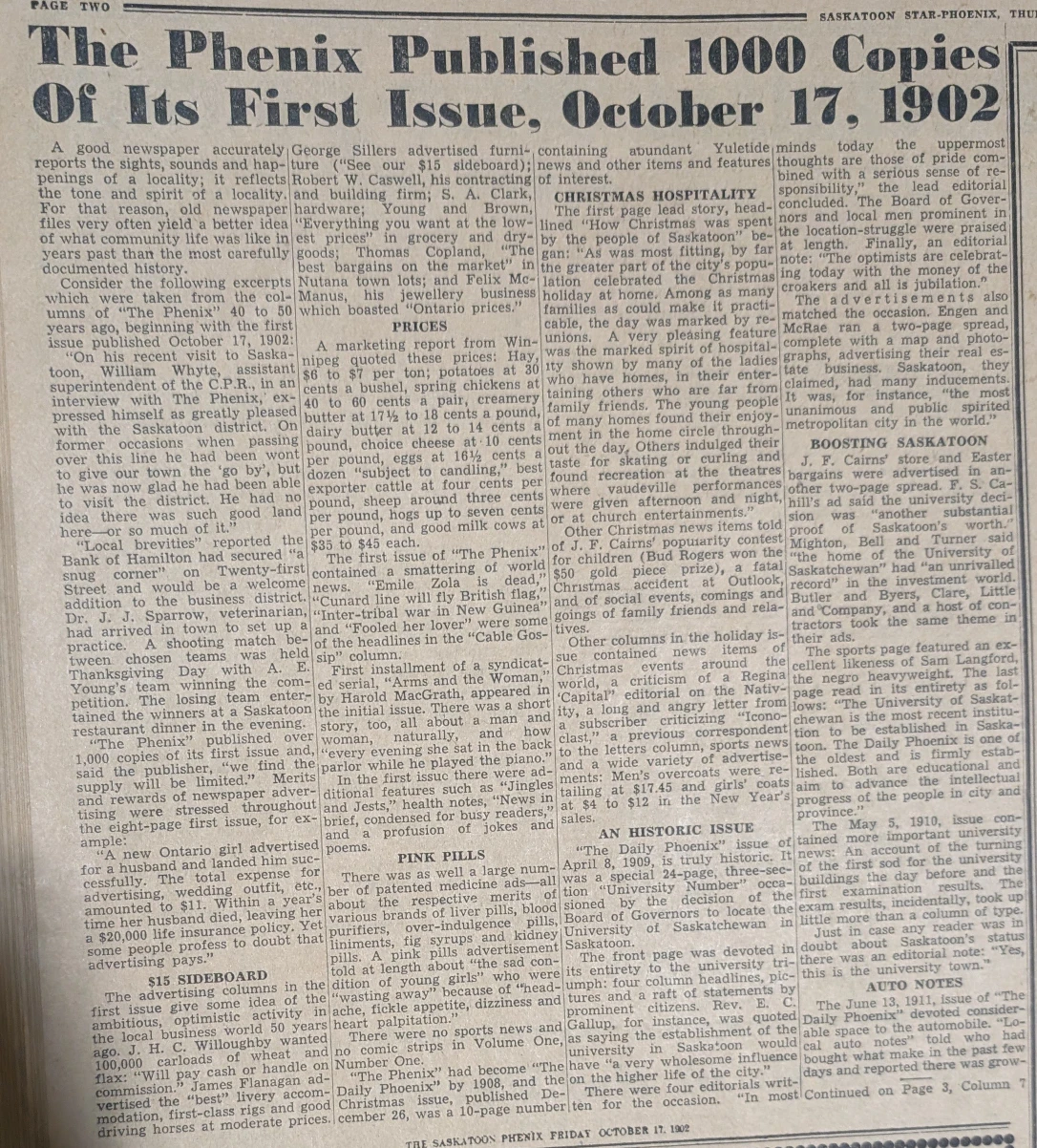 Vintage Saskatoon Star-Phoenix Newspaper - photo 5