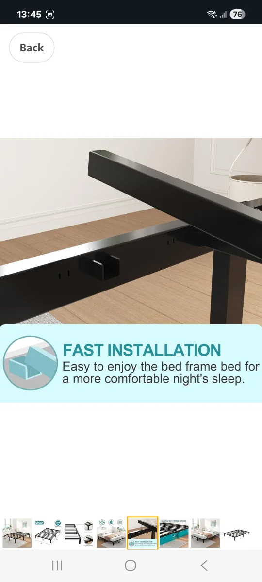Queen Size Metal Bed Frame - super easy assembly image indicator(4)