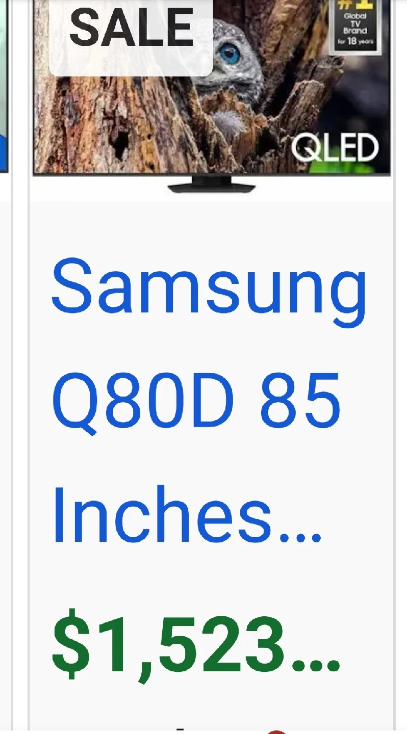 Samsung 85" Q80D QLED 4K TV - Like New! - photo 4