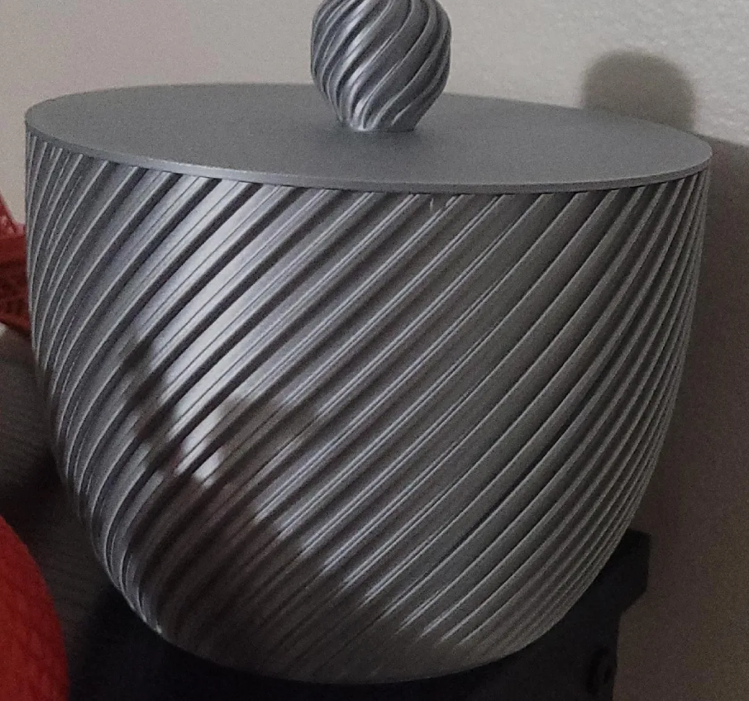 Silver Decorative Jar with Lid image indicator(3)