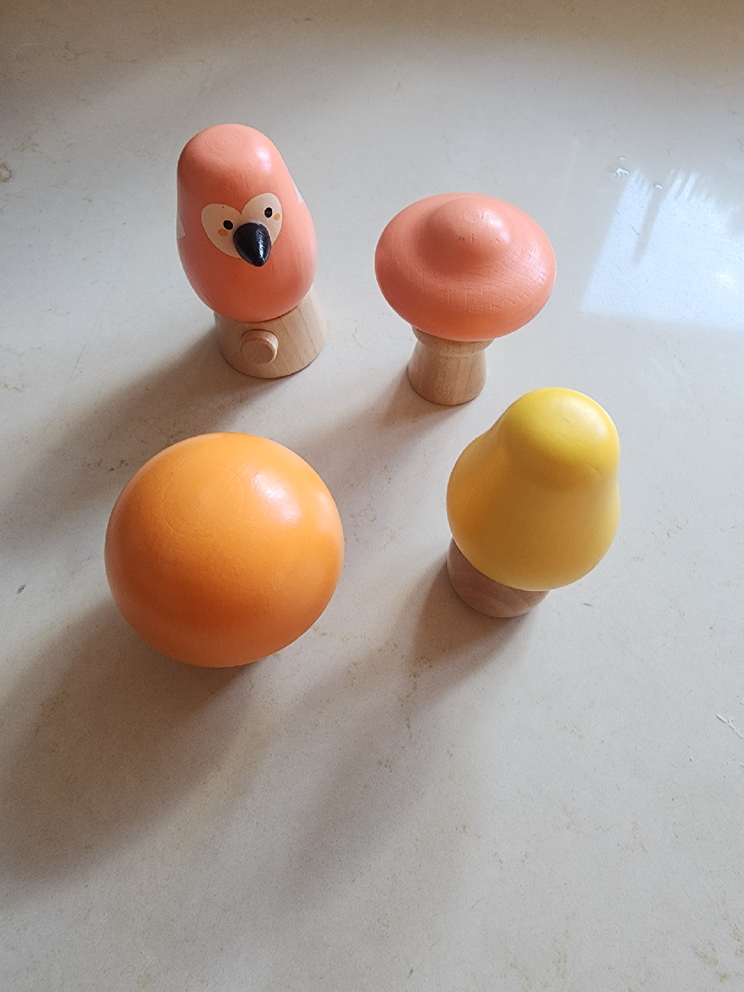 Wooden Bird & Fruit Toy Set