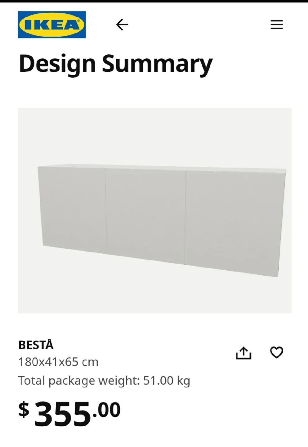 Ikea White TV Stand with Storage image indicator(3)