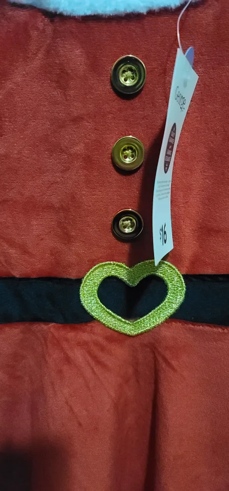 NWT toddler girls Santa Dress image indicator(3)