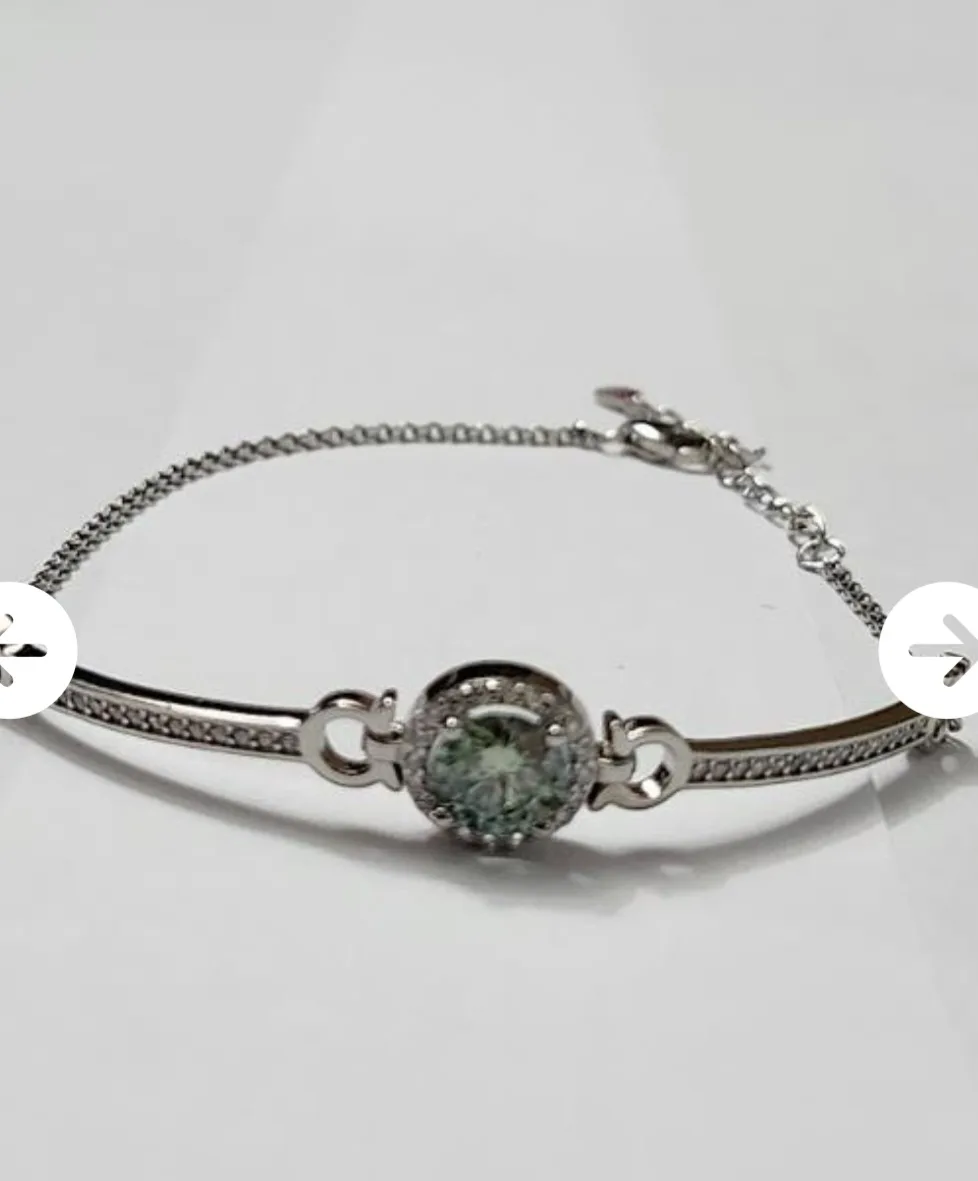 Appraisal (1.7ct Lt )Green Moissanite Bracelets image indicator(2)