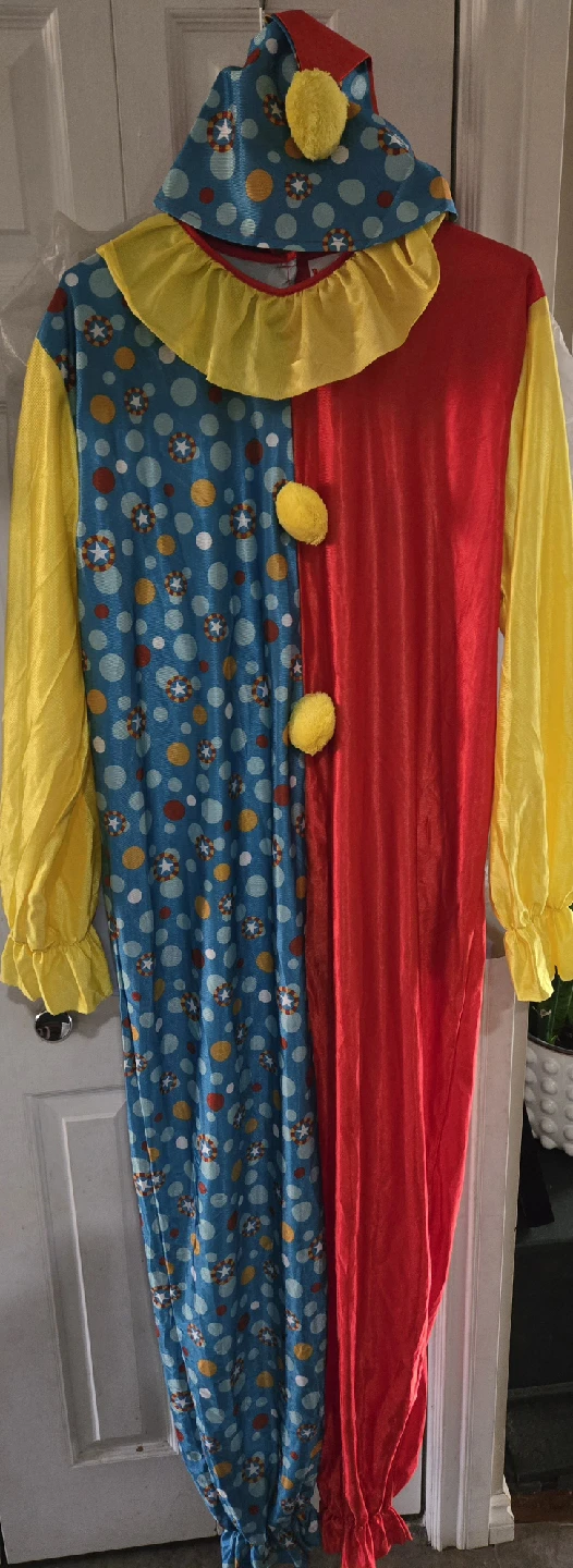 Clown Costume - Red, Yellow, Blue