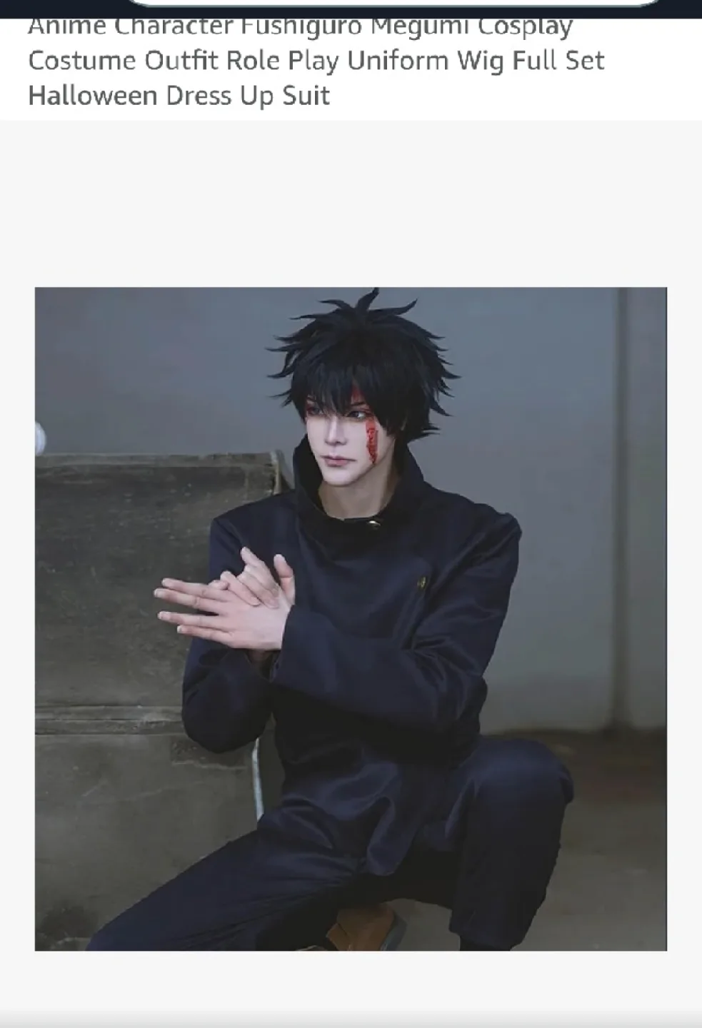 Halloween Costume! Anime Fushiguro Megumi Cosplay Costume - XL image indicator(2)