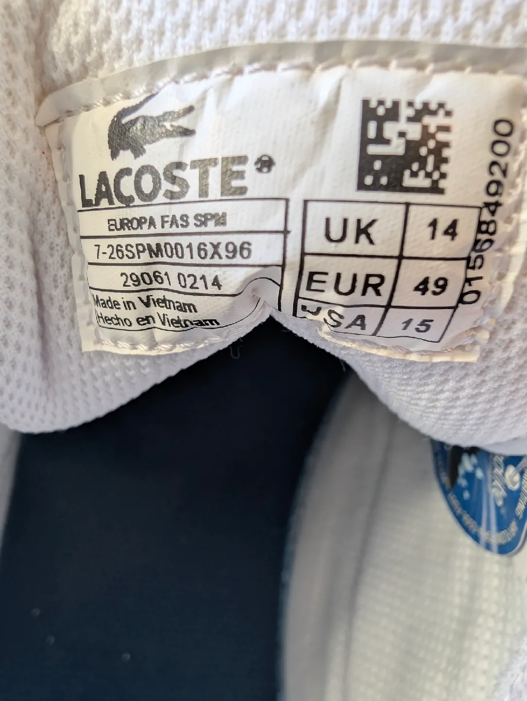 Lacoste Sport White Leather Sneakers - Size 15 image indicator(10)