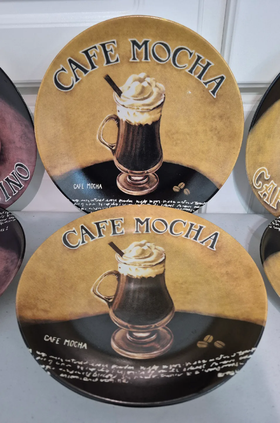 2 Sets of Coffee-Themed Dessert Plates image indicator(3)