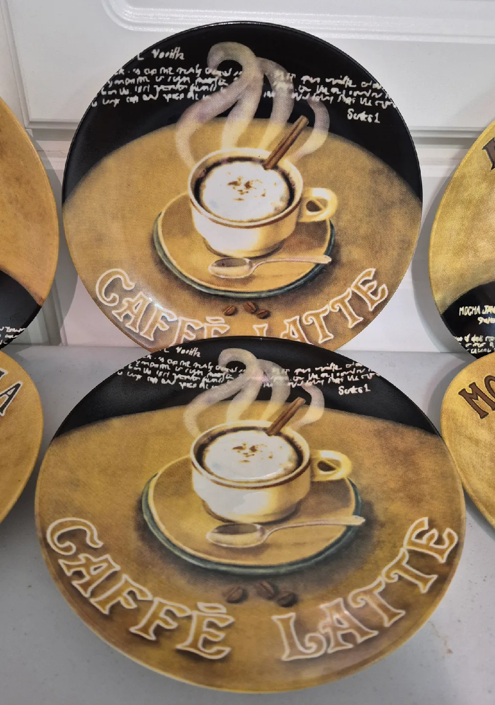 2 Sets of Coffee-Themed Dessert Plates image indicator(4)