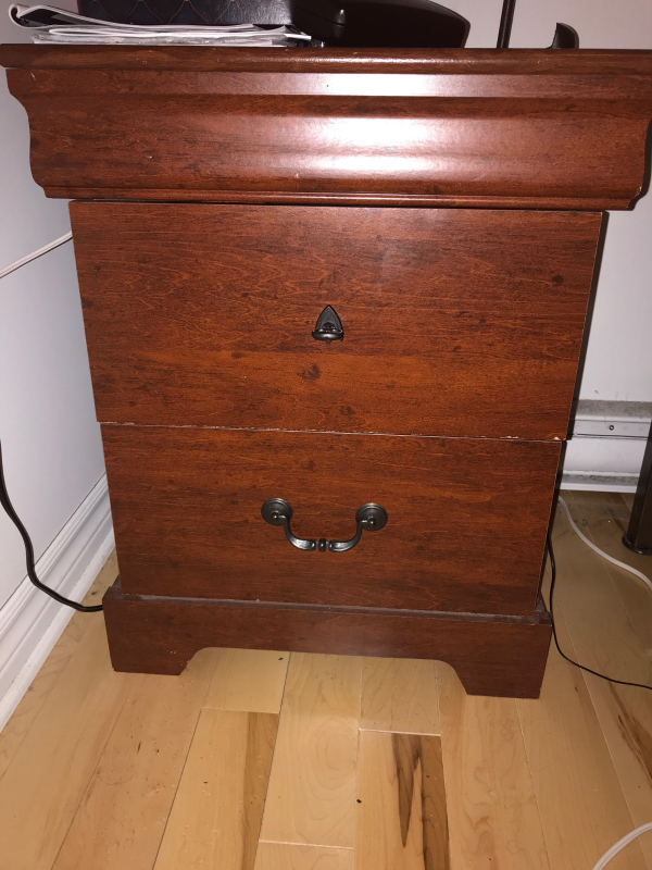 Wooden 2-Drawer Nightstand
