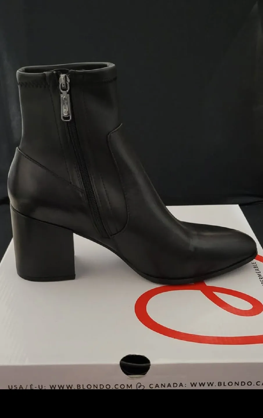 Blondo Black Leather Waterproof Booties image indicator(5)