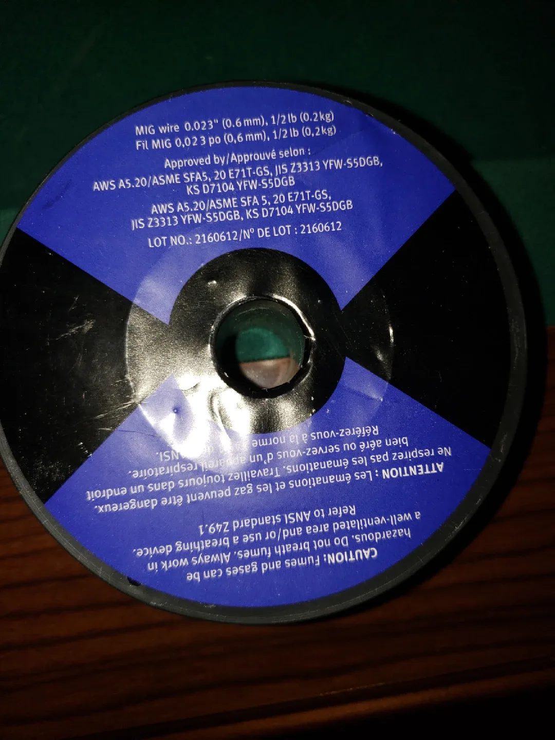 MIG Wire 0.023" (0.6 mm), 1/2 lb (0.2kg)