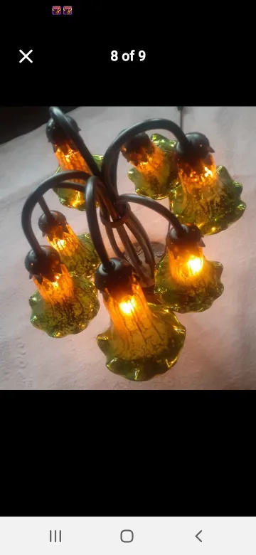 Floral Style Accent Table Lamp image indicator(4)