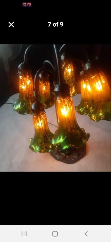 Floral Style Accent Table Lamp image indicator(5)