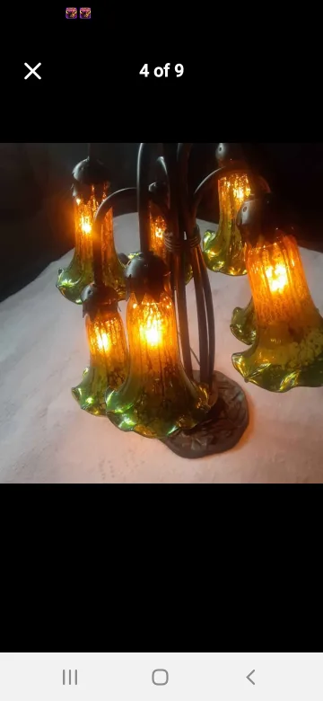 Floral Style Accent Table Lamp image indicator(6)