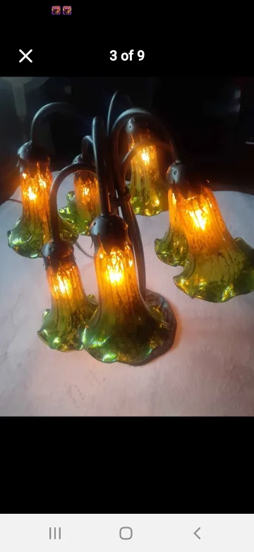 Floral Style Accent Table Lamp image indicator(7)