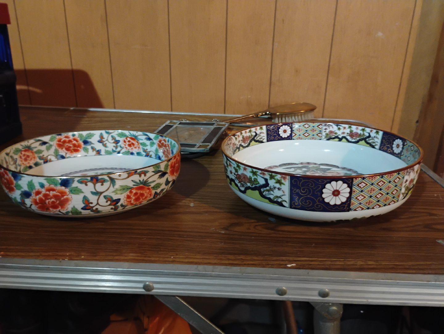 Pair of Japanese Floral Bowls