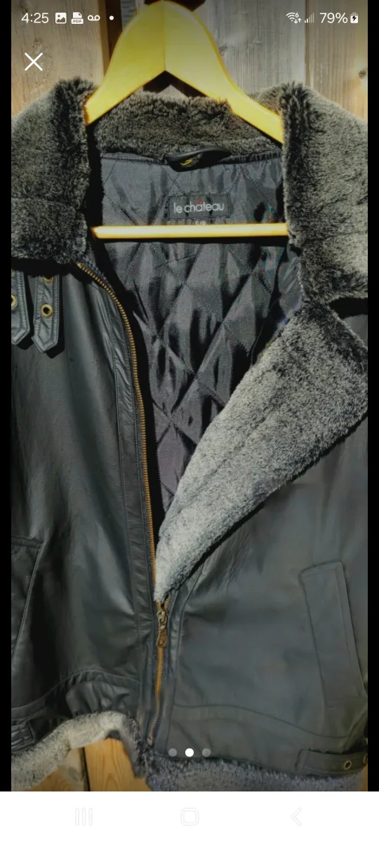 Le Chateau Black pu Leather Jacket image indicator(2)