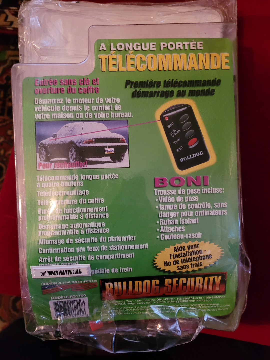 Bulldog Security Remote Starter RS1100 - New in Box! - photo 2