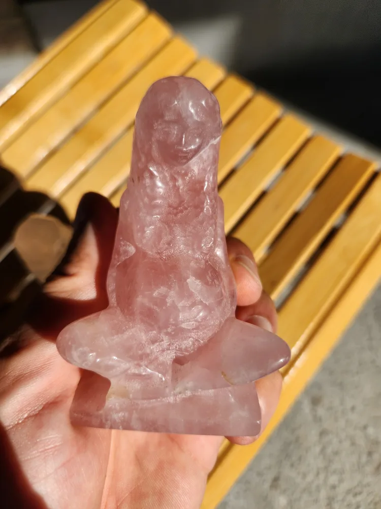 Rose Quartz Crystal goddess Figurine image indicator(6)