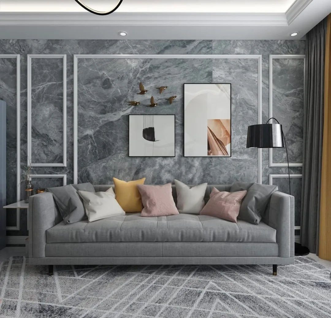 Grey Marble Peel & Stick Wallpaper Extra Wide 16ftx30.5" image indicator(2)