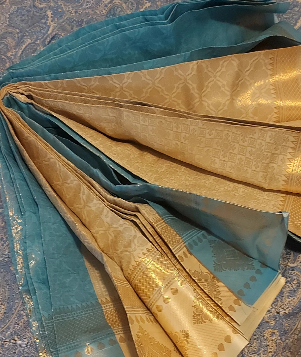Blue & Gold Sari
