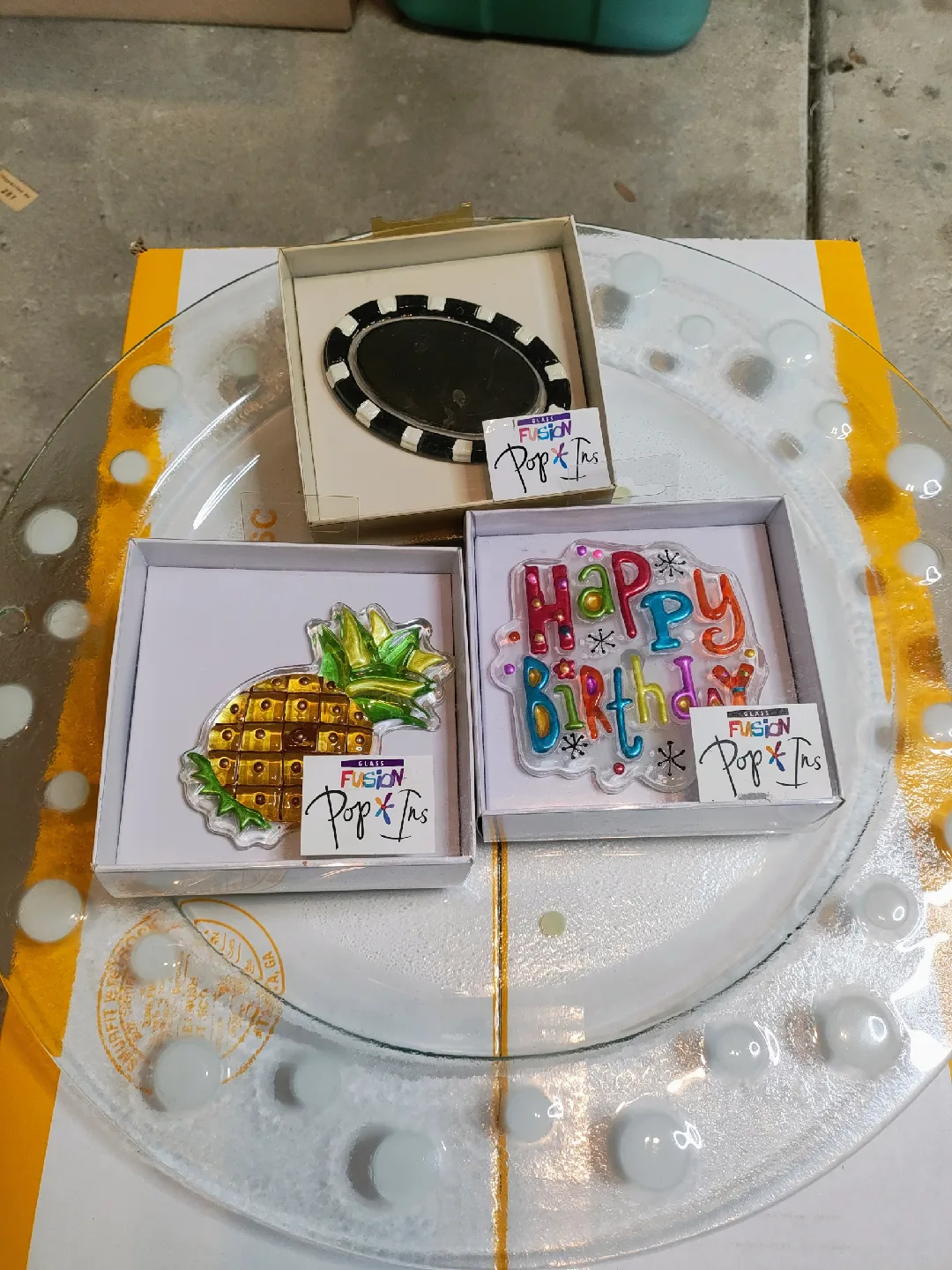 Tabletop Popin Everyday Round Platter Glass Fusion Silvestri image indicator(2)