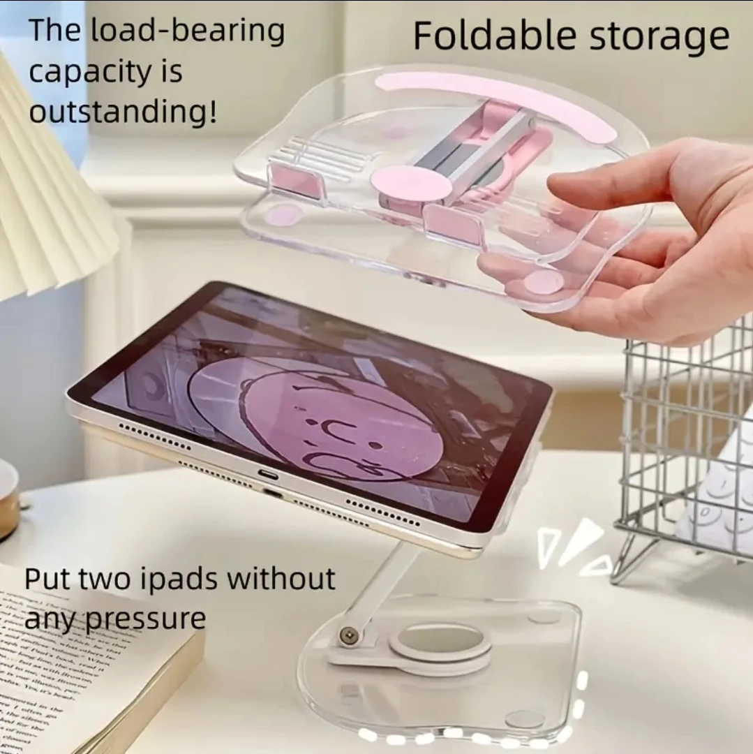 Phone Stand Tablet Holder, 360° Rotatable Acrylic - photo 3
