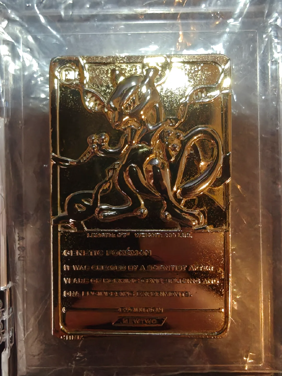 Pokemon Mewtwo Gold Metal Card image indicator(3)
