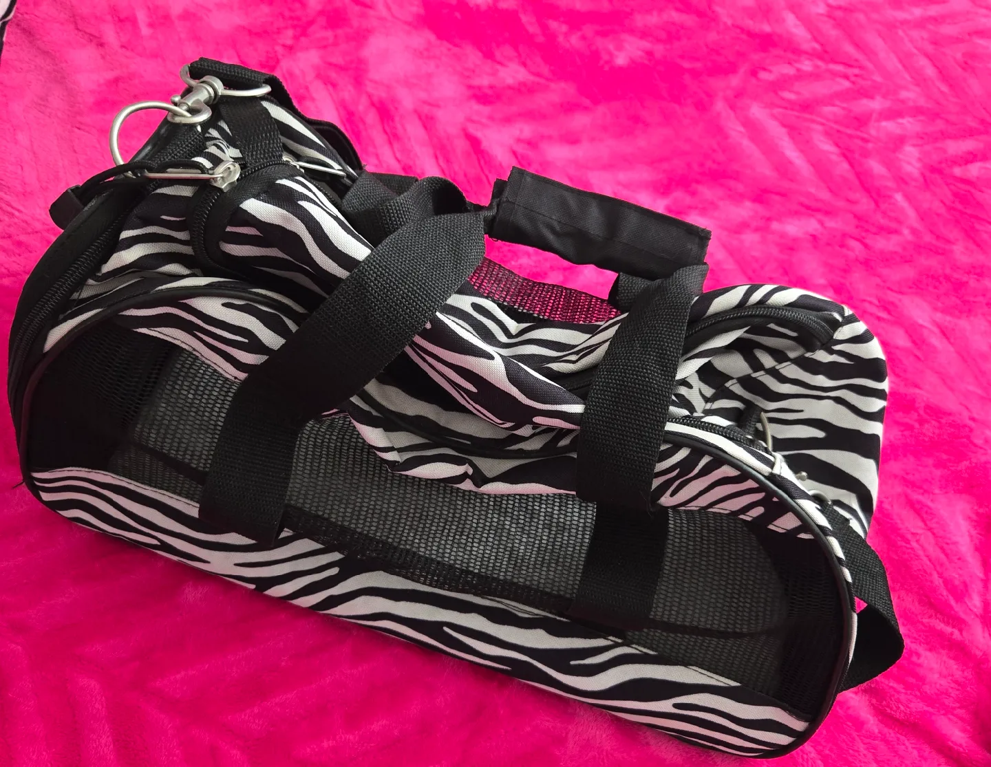 Zebra Print Pet Carrier thumbnail