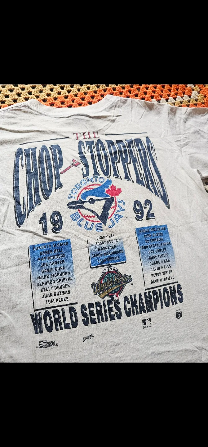 Vintage Toronto Blue Jays 1992 World Series Single Stitch Tshirt