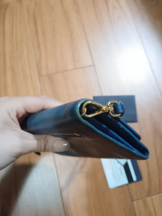 Prada Saffiano Metal Bluette Wallet image indicator(7)