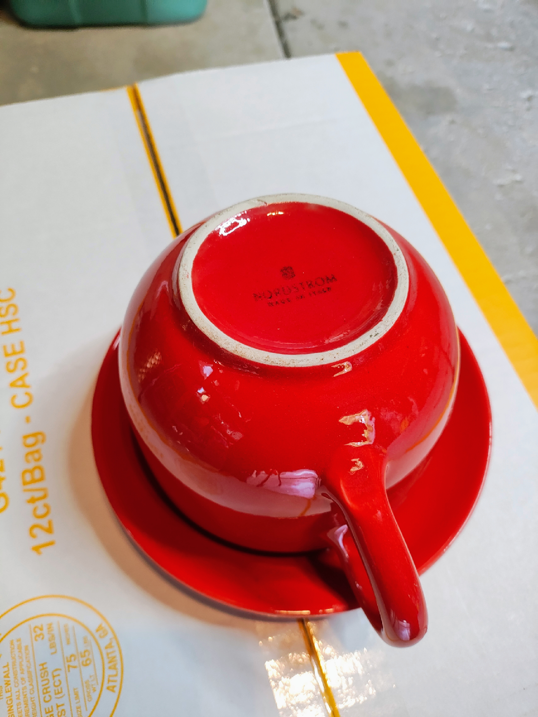 Nordstrom Red Coffee Cup and Saucer - photo 4