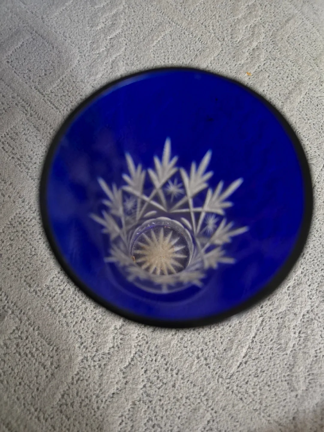 Blue Crystal Vase Vintage image indicator(2)