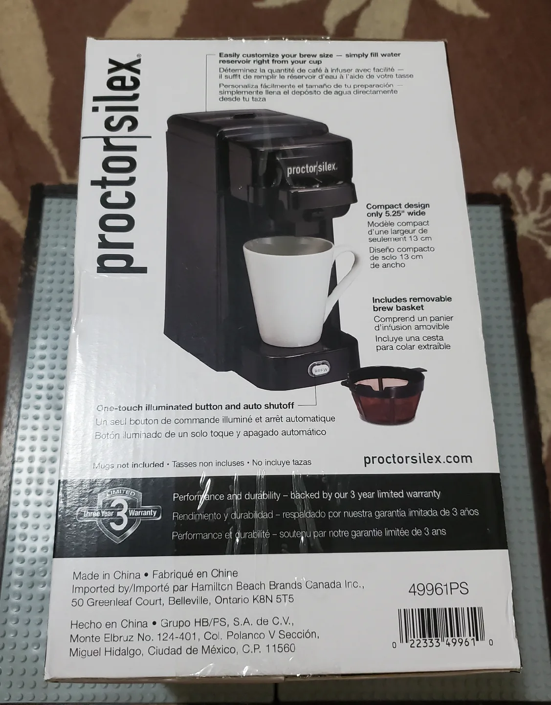 Proctor Silex Single Serve Coffee Maker image indicator(3)