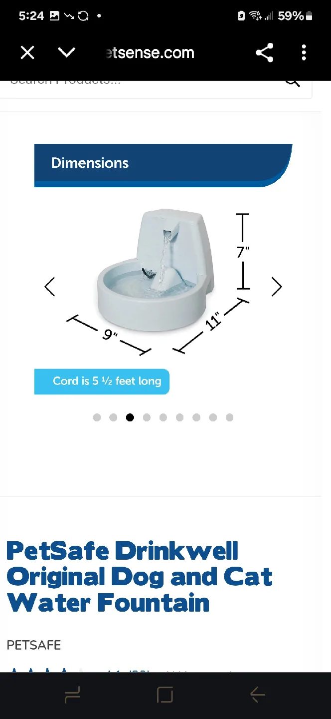 🧡 PetSafe Drinkwell Cat/Dog Water Fountain image indicator(5)