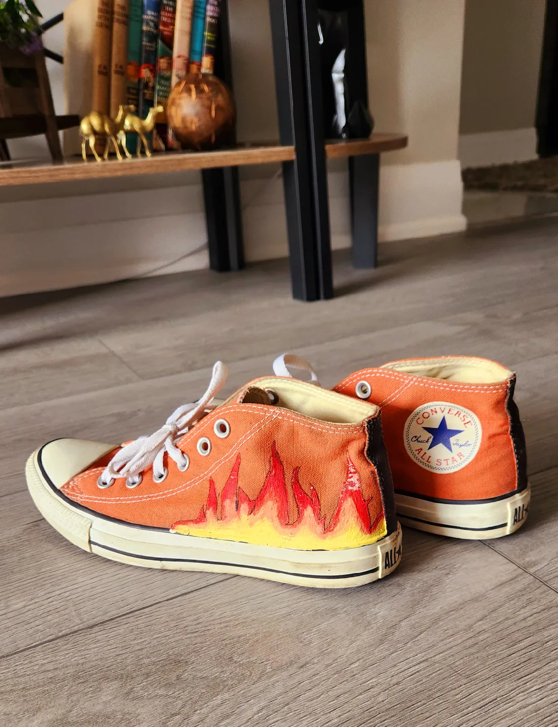 Converse All Star High-Top Sneakers, Orange, Size 7 image indicator(2)